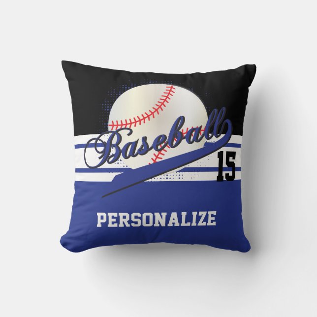 Coussin Sport de baseball| Nom et numéro DO-IT-YOURSELF| B (Recto)