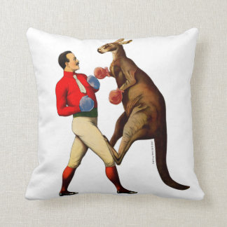 Coussin Sport vintage de boxe de boxeur de kangourou