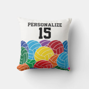 Coussin Sport Volleyball Collage sur blanc - do-it-yoursel