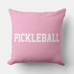 Coussin Sportif Amusement Blanc Texte PICKLEBALL Sur Fond