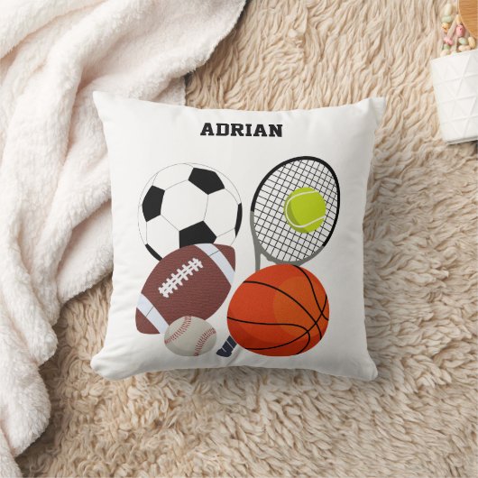 Coussin Sports Athlétisme Balls Nom personnalisé (Couverture)