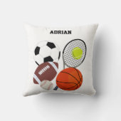 Coussin Sports Athlétisme Balls Nom personnalisé (Verso)