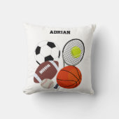 Coussin Sports Athlétisme Balls Nom personnalisé (Recto)