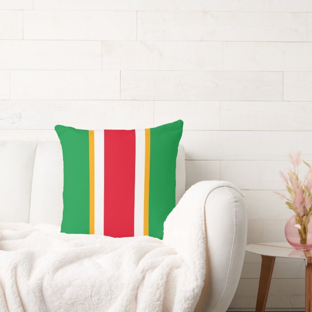 Coussin Sporty Bright Christmas Red Green Racing Stripes (Canapé)