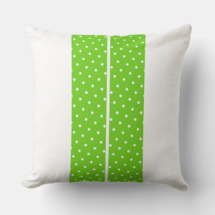 Coussin Sporty Fun Chic Lime Racing Points Sur Blanc