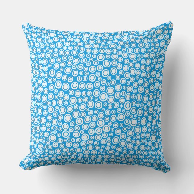 Coussin Spots 071215 - Blanc sur Bleu 009dea (Recto)