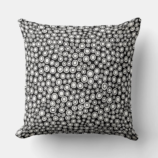 Coussin Spots 071215 - Blanc sur noir (Recto)