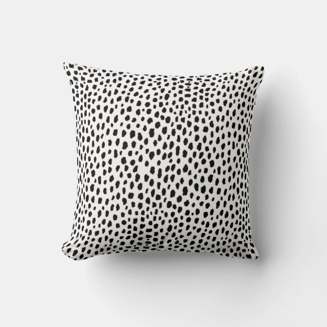 Coussin Spots dalmatiens (noir/blanc) (Recto)