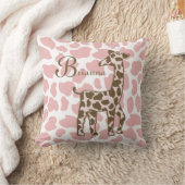 Coussin Spots de girafe rose et Brown (Couverture)