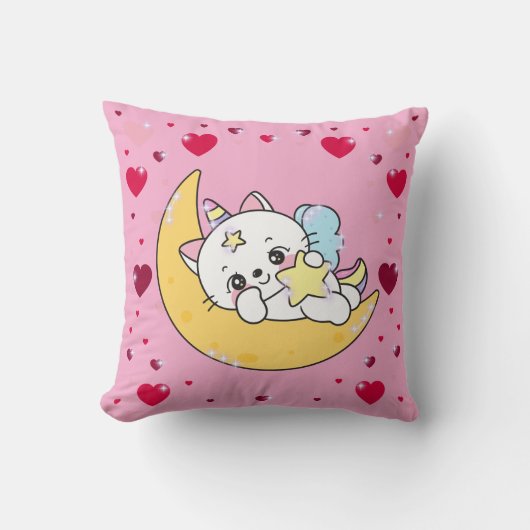 Coussin Spread Love and Magic with Our Adorable Unicorn Ca (Recto)