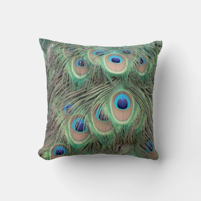 Coussin Spreed large des yeux de paon (Recto)