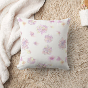 Coussin Spring flowers pattern watercolor