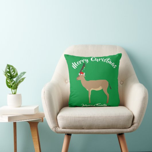 Coussin Springbok de Noël (Chaise)