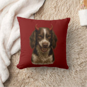 Coussin Springer Spaniel Angel / Devil naughty dog cushion (Couverture)