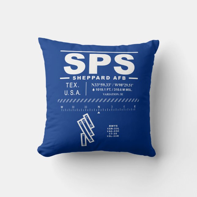 Coussin SPS de la base aérienne de l'AFB Sheppard (Recto)