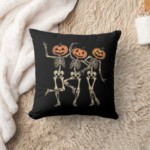 Coussin Squelette Citrouille Halloween Saison effrayante d