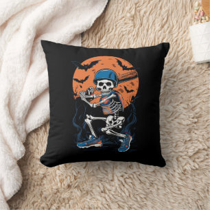 Coussin Squelette de baseball Halloween Baseball Halloween