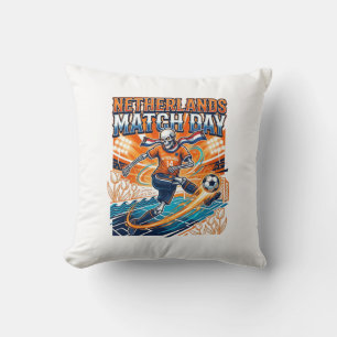 Coussin Squelette de frappeur de jour de match des Pays-Ba