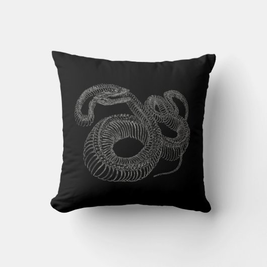 Coussin Squelette de serpent à sonnettes (Recto)