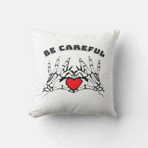 Coussin Squelette Main Avec Coeur Classique