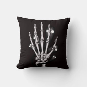 Coussin Squelette Main Éffrayante Goth Anatomie