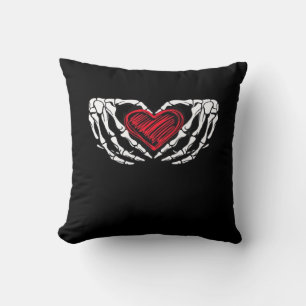 Coussin Squelette Mains Avec Coeur Classique