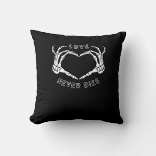Coussin Squelette Mains Coeur Drôle & Classique