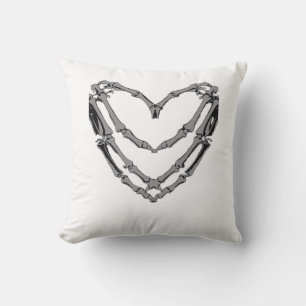 Coussin Squelette Mains Coeur Signer Retro Costume Hallowe