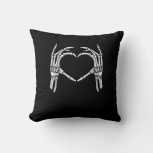 Coussin Squelette Mains Coeur Signer Retro Costume Hallowe