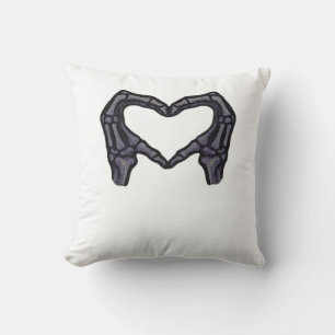 Coussin Squelette Mains Formant Un Coeur