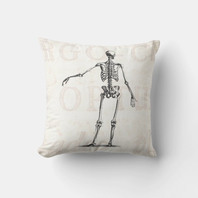Coussin Squelettes antiques squelettiques d'anatomie de (Recto)