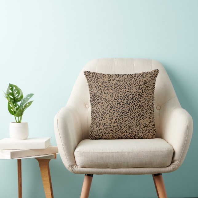 Coussin Squiggles Wave Brushy Motif (Chaise)