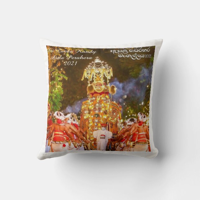 Coussin Sri Lanka Kandy Esala Perahera 2021 (Verso)