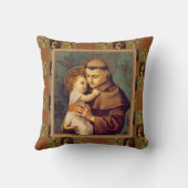 Coussin St Anthony de Padoue avec le bébé Jésus (Verso)