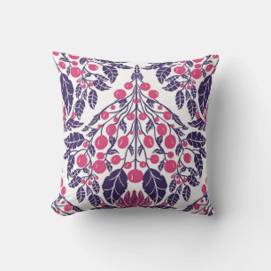 Coussin St Jacques Vintage rose et violet Art nouveau