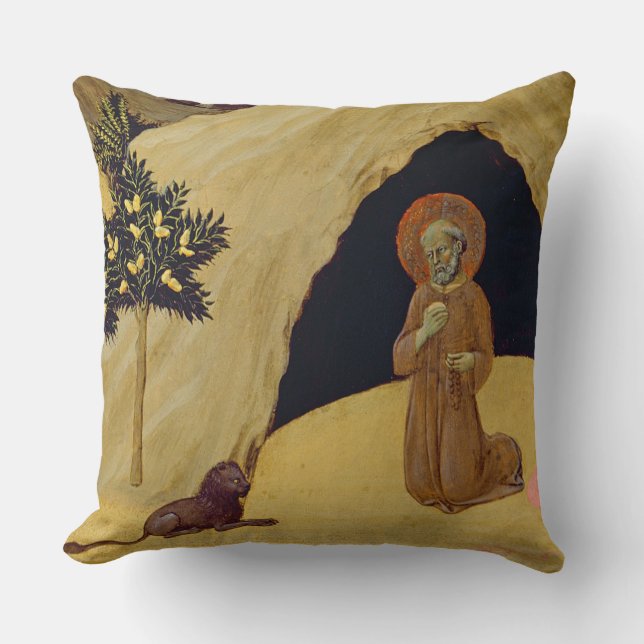 Coussin St Jerome avec le lion, 1436 (tempera sur le (Recto)