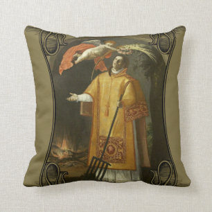 Coussin St Lawrence de Rome, saint patron des cuisiniers
