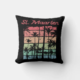 Coussin St Maarten Arc-en-ciel Couleurs Saint Martin