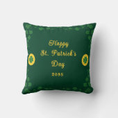 Coussin St. Patrick’s Day Shamrock Family Photo Keepsake (Verso)