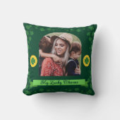 Coussin St. Patrick’s Day Shamrock Family Photo Keepsake (Recto)