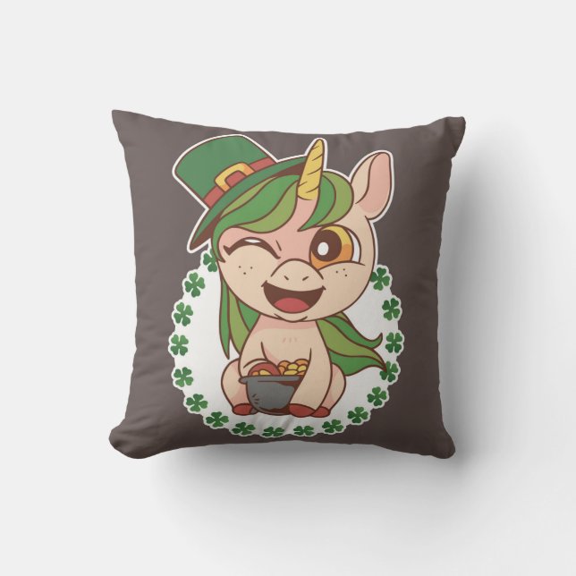 Coussin St patrick Unicorn (Recto)
