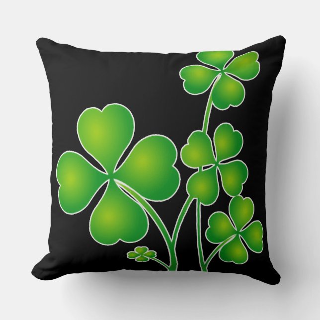 Coussin St. Patrick's Day Clover / Shamrocks + vos idées (Recto)