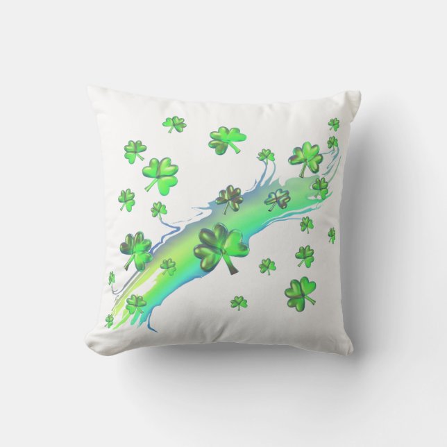 Coussin St. Patricks Day Design Shamrock (Recto)