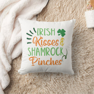 Coussin St. Patricks Day Irlandais Baisers & Pinches Shamr