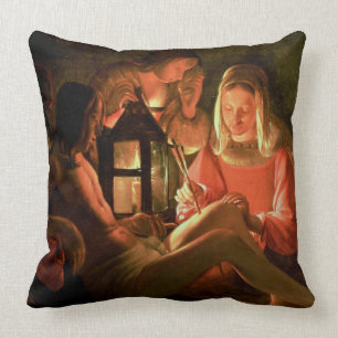 Coussin St SebastiAn tendu par la femme sainte (l'huile