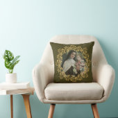 Coussin St Therese de l'enfant Jésus peu de fleur (Chaise)