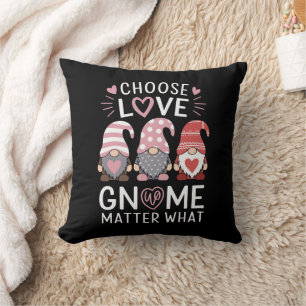 Coussin St-Valentin Choisissez L'Amour Gnome Qu'importe