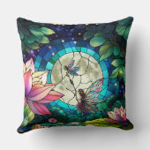 Coussin Stained Glass Little Fairy With Dragonfly (Verso)