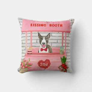 Coussin Stand de baisers de chien Bull Terrier pour la Sai