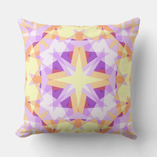 Coussin Star moderne Noël Festive violet or jaune